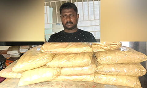 கன்னியாகுமரியில் 20 கிலோ கஞ்சா வைத்திருந்தவர் கைது