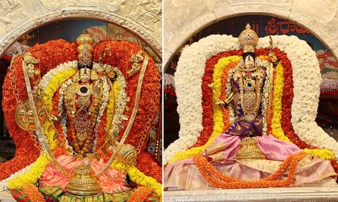 சூரிய பிரபை, சந்திர பிரபை வாகனத்தில் கோதண்டராமர்