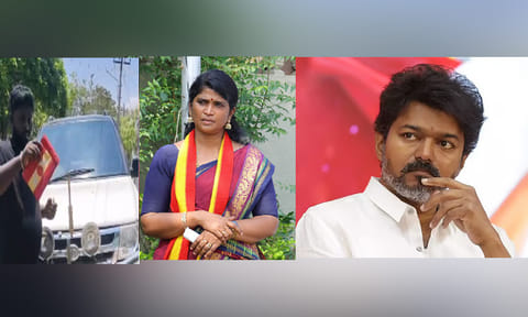 தூத்துக்குடியில் அஜிதா ஆக்னலுக்கு சீட் மறுப்பு: த.வெ.க. கொடியை கழற்றி வீசிய ஆதரவாளர்