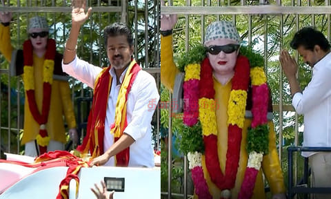 சிலிண்டர் விவகாரம்: ஸ்டாலின் சார் டெல்லிக்கு போய் வலியுறுத்தலாமே..? - திருச்சி பிரசாரத்தில் விஜய்