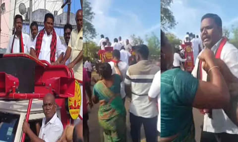 திருச்செந்தூர்: வாக்கு சேகரிக்கச்சென்ற அமைச்சர் அனிதா ராதாகிருஷ்ணனுக்கு பொதுமக்கள் எதிர்ப்பு
