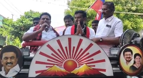 'தென்காசிக்கு நல்ல காலம் பிறந்துவிட்டது’ திமுக வேட்பாளர் கலை கதிரவனை ஆதரித்து அமைச்சர் அனிதா ராதாகிருஷ்ணன் பிரசாரம்
