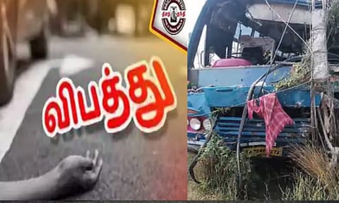 கண்டெய்னர் லாரி மீது ஆம்னி பஸ் மோதி விபத்து-15-க்கும் மேற்பட்ட பயணிகள் காயம்