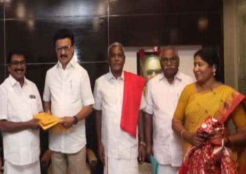 மு.க.ஸ்டாலினுடன் சிபிஎம் எம்.எல்.ஏக்கள் சந்திப்பு