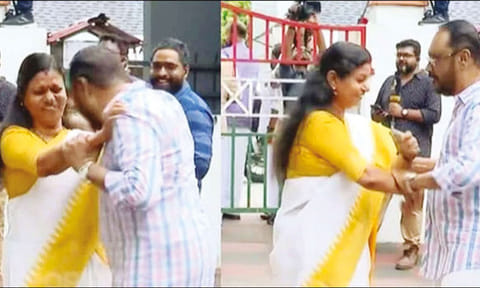 புதிதாக தேர்வான பெண்.எம்.எல்.ஏ... பாய்ந்து கட்டி பிடிக்க முயன்ற காங். தலைவர்