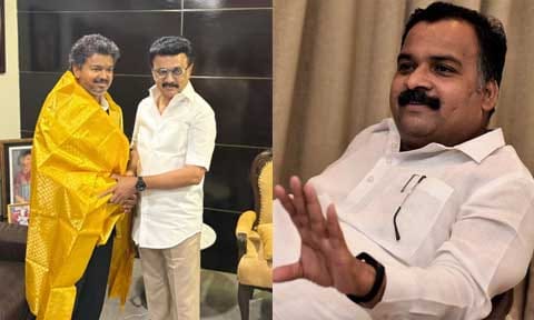 தி.மு.க. தலைவரை சந்தித்த முதல்-அமைச்சர் விஜய்... முதிர்ச்சியான அரசியல் நடவடிக்கை - மாணிக்கம் தாகூர் பதிவு
