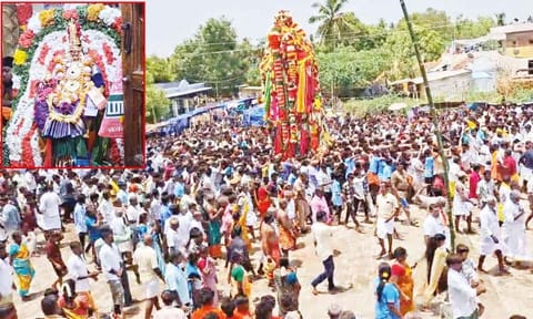 சிந்தலவாடி மகா மாரியம்மன் கோவில் தூக்கு தேரோட்ட நிகழ்ச்சி