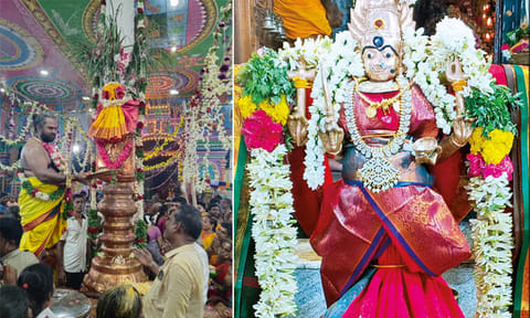 ஜெனகை மாரியம்மன் கோவிலில் வைகாசி திருவிழா கொடியேற்றம்