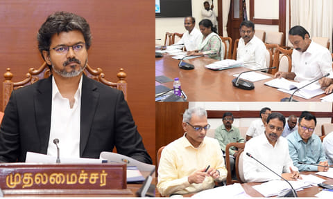நீர்நிலைகளில் வண்டல் மண் எடுத்துச்செல்ல அனுமதி: முதல்-அமைச்சர் விஜய் தலைமையில் ஆய்வுக் கூட்டம்