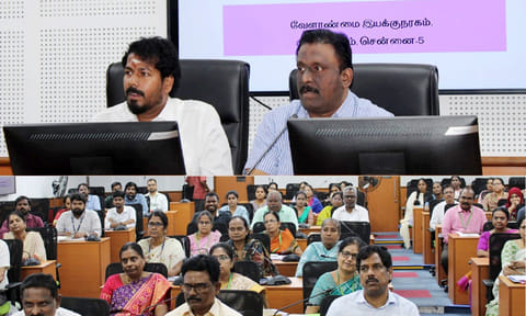 வேளாண்மை - உழவர் நலத்துறை அமைச்சர் வினோத் தலைமையில் ஆலோசனைக் கூட்டம்