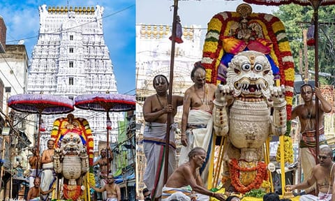 சிம்ம வாகனத்தில் சுவாமி வீதிஉலா