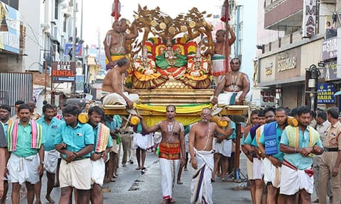 திருப்பதி பிரம்மோற்சவம், கோவிந்தராஜ சுவாமி கற்பகவிருட்ச வாகன சேவை