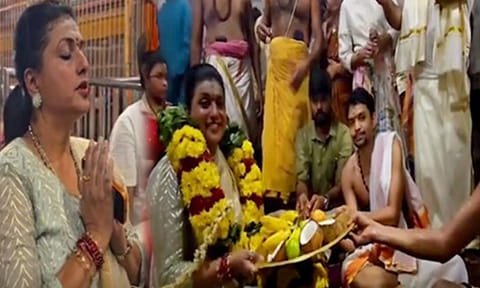 திருவண்ணாமலை அண்ணாமலையார் கோவிலில் நடிகை ரோஜா சாமி தரிசனம்