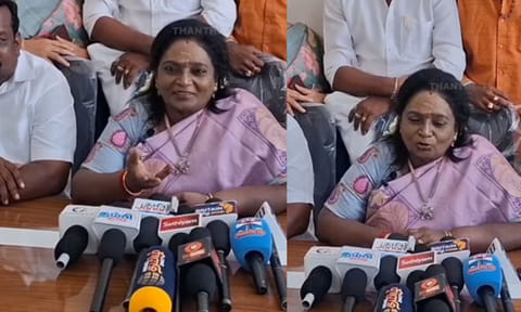 மக்கள் பவர் கொடுத்தனர்..ஆனால் பவர் கட்டை மட்டுமே மக்களுக்கு தவெக அரசு வழங்குகிறது - தமிழிசை பேட்டி