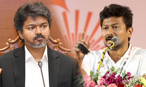 எம்.எல்.ஏ.க்கள் பிடிக்கிற வேலையை விட்டுட்டு... விஜய்யை சாடிய உதயநிதி ஸ்டாலின்