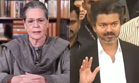 டெல்லியில் சோனியா காந்தியுடன் முதல்-அமைச்சர் விஜய் இன்று சந்திப்பு