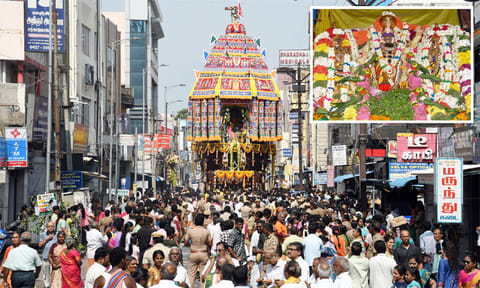 சேலம் கோட்டை பெருமாள் கோவில் திருவிழா, தேரோட்டம்