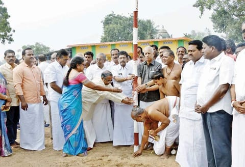 திருவையாறில் தியாகராஜர் ஆராதனை விழா பந்தக்கால் மூகூர்த்தம்