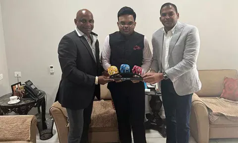 ஆசியன் கிரிக்கெட் கவுன்சில் தலைவர் ஜெய்ஷா உடன் சனத் ஜெயசூர்யா சந்திப்பு