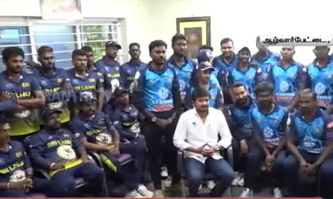 இந்திய மாற்றுத்திறனாளி கிரிக்கெட் அணி வீரர்கள் அமைச்சர் உதயநிதி ஸ்டாலினுடன் சந்திப்பு