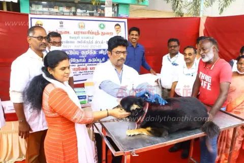 வளர்ப்பு நாய்களுக்கான இலவச வெறிநோய் தடுப்பூசி முகாம்