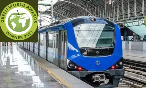 அமெரிக்காவில் நடைபெற்ற விழாவில் சென்னை மெட்ரோ ரெயில் நிறுவனத்திற்கு பசுமை விருது