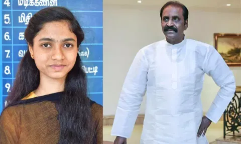 "நான்பெற்ற தங்கப் பேனாவைத் தங்கை நந்தினிக்குப் பரிசளிக்கிறேன்" - கவிஞர் வைரமுத்து டுவீட்
