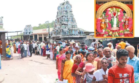 திருத்தணி முருகன் கோவிலில் குவிந்த பக்தர்கள்