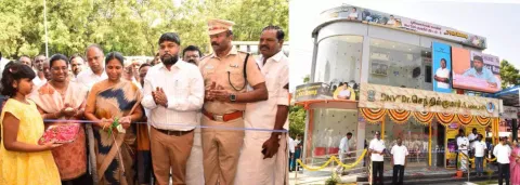 தர்மபுரியில் சூரிய ஒளி மின்சக்தி மூலம் இயங்கும் 2 அடுக்கு நவீன பயணிகள் நிழற்கூடம்