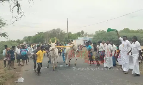 சீறிப்பாய்ந்த மாட்டு வண்டிகள்