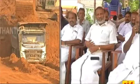 என்.எல்.சி. விரிவாக்க பணிக்கு எதிர்ப்பு: அ.தி.மு.க. எம்.எல்.ஏ. அருண்மொழி தேவன் தலைமையில் விவசாயிகள் உண்ணாவிரத போராட்டம்..!