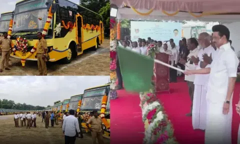 100 மஞ்சள் நிற பேருந்துகள் - மக்கள் பயன்பாட்டிற்காக தொடங்கி வைத்தார் முதல்-அமைச்சர் மு.க.ஸ்டாலின்..!