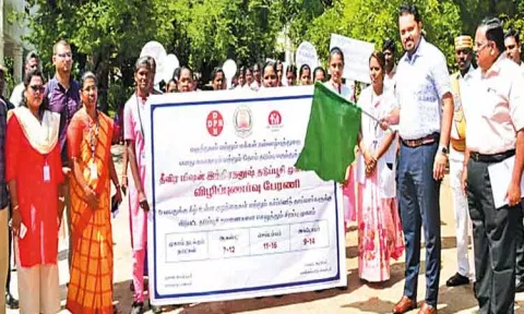 நோய் தடுப்பு மருத்துவத்துறை சார்பில் விழிப்புணர்வு பேரணி