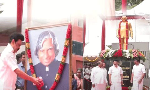 அண்ணா பல்கலைக்கழக வளாகத்தில் அப்துல் கலாம் சிலையை திறந்துவைத்தார் முதல் அமைச்சர் மு.க.ஸ்டாலின்