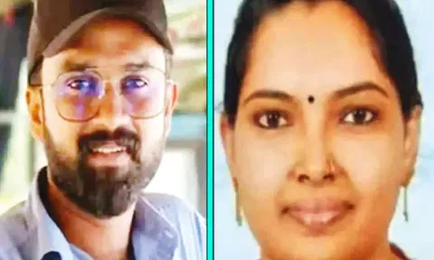 லாரி மீது காரை மோதவிட்டு கள்ளக்காதல் ஜோடி தற்கொலை