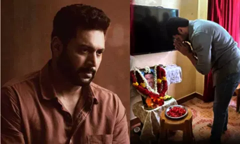 ரசிகர் மரணம் - குடும்பத்தினருக்கு நேரில் ஆறுதல் கூறிய நடிகர் ஜெயம் ரவி