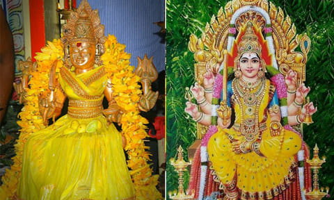 அம்மனுக்கு புடவை சாற்றுதல்
