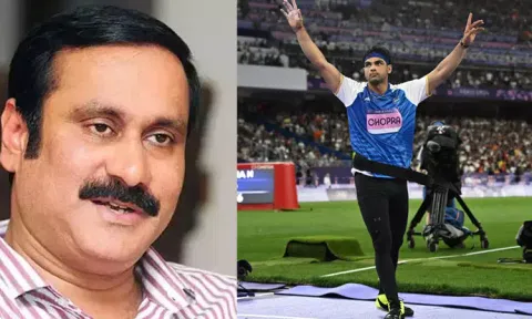ஒலிம்பிக்கில் வெள்ளி பதக்கம் வென்ற நீரஜ் சோப்ராவுக்கு அன்புமணி ராமதாஸ் வாழ்த்து