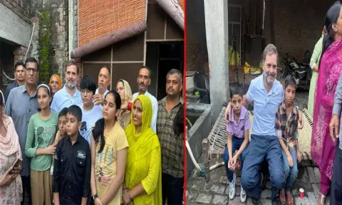 அமெரிக்க விபத்தில் காயமடைந்த அரியானா இளைஞர்: குடும்பத்தினரை நேரில் சந்தித்து ஆறுதல் கூறிய ராகுல் காந்தி