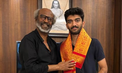 செஸ் சாம்பியன் குகேஷை நேரில் அழைத்து வாழ்த்து தெரிவித்த ரஜினிகாந்த்
