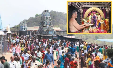 விடுமுறை தினம்: திருத்தணி முருகன் கோவிலில் 3 மணி நேரம் காத்திருந்து தரிசனம் செய்த பக்தர்கள்
