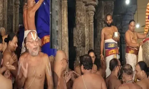 மீண்டும் தொடங்கிய வடகலை - தென்கலை மோதல்