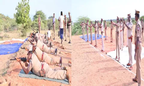 நெல்லை மாநகர போலீஸ் அதிகாரிகளுக்கு துப்பாக்கி சுடும் பயிற்சி