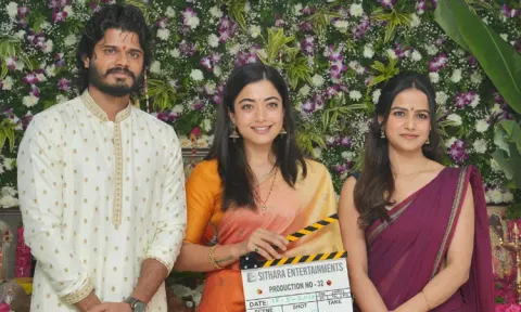 Rashmika Mandanna Seen On The Sets Of Anand Deverakonda-Vaishnavi Chaitanya's New Film