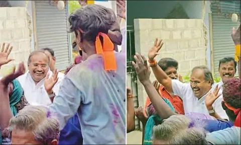 விநாயகர் சிலை ஊர்வலத்தில் நடனமாடிய பாமக எம்.எல்.ஏ. - வீடியோ