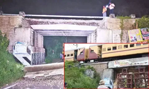 ஈரோடு: இடிந்து விழுந்த நுழைவு பால சுவர் - தற்காலிக இரும்பு தாங்கிகள் அமைத்து ரெயில்கள் இயக்கம்