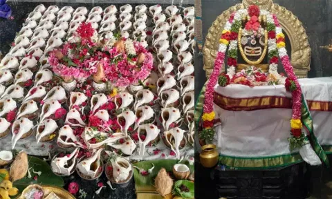 நாமக்கல்: பொத்தனூர் பசுபதீஸ்வரர் ஆலயத்தில் 108 வலம்புரி சங்காபிஷேகம்
