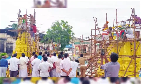 ஆரணி வேதபுரீஸ்வரர் கோவில் கும்பாபிஷேகம்: எம்.பி., எம்.எல்.ஏ. பங்கேற்பு