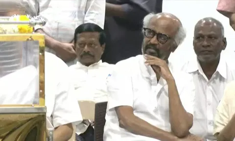 தயாரிப்பாளர் ஏவிஎம் சரவணனின் உடலுக்கு நடிகர் ரஜினிகாந்த் நேரில் அஞ்சலி