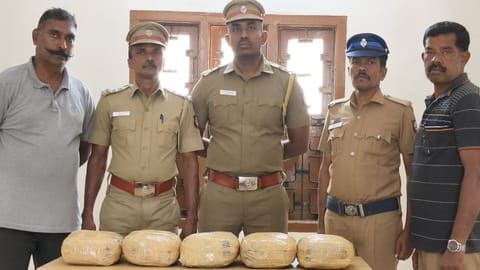 Railway police seized cannabis.